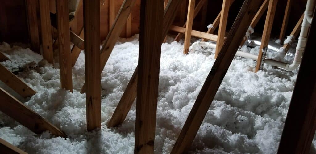 spray foam insulation in an attic