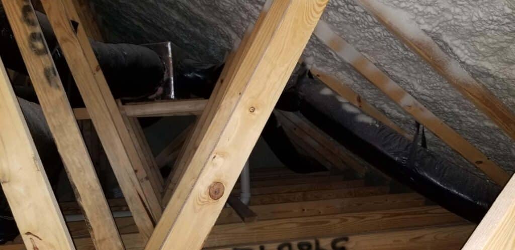 spray foam insulation in the attic