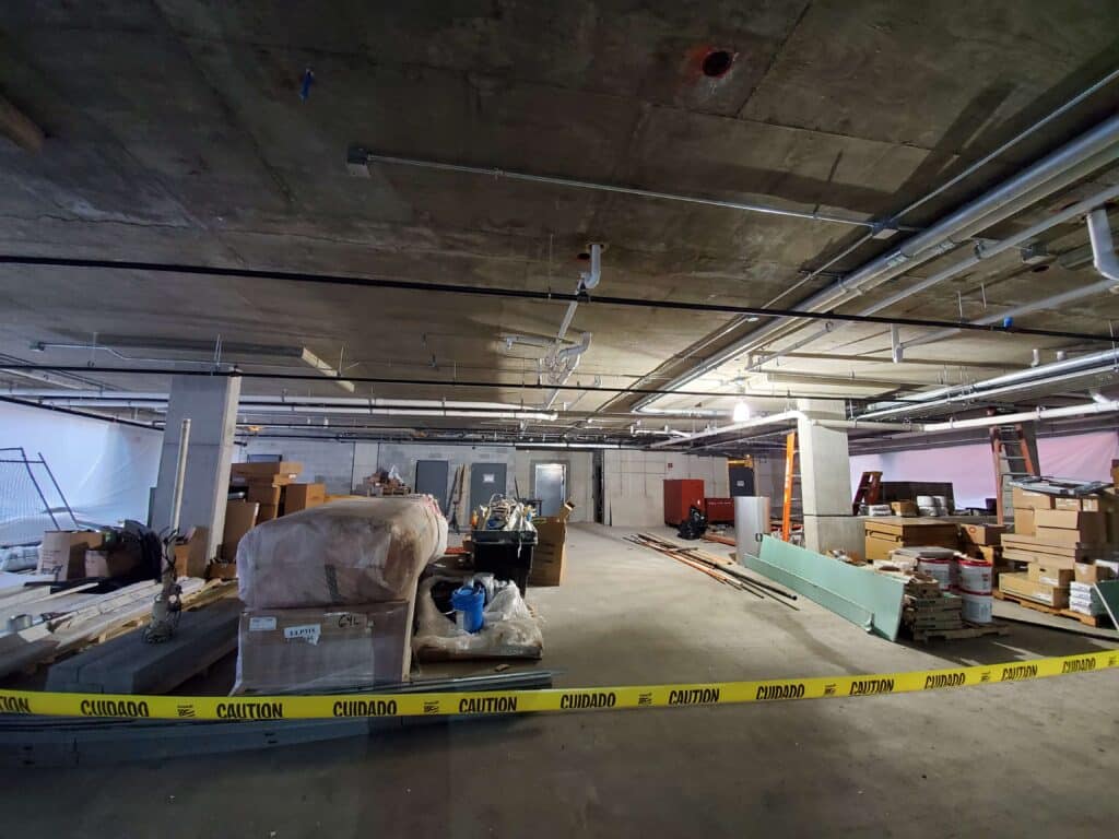 commercial area with insulation supplies