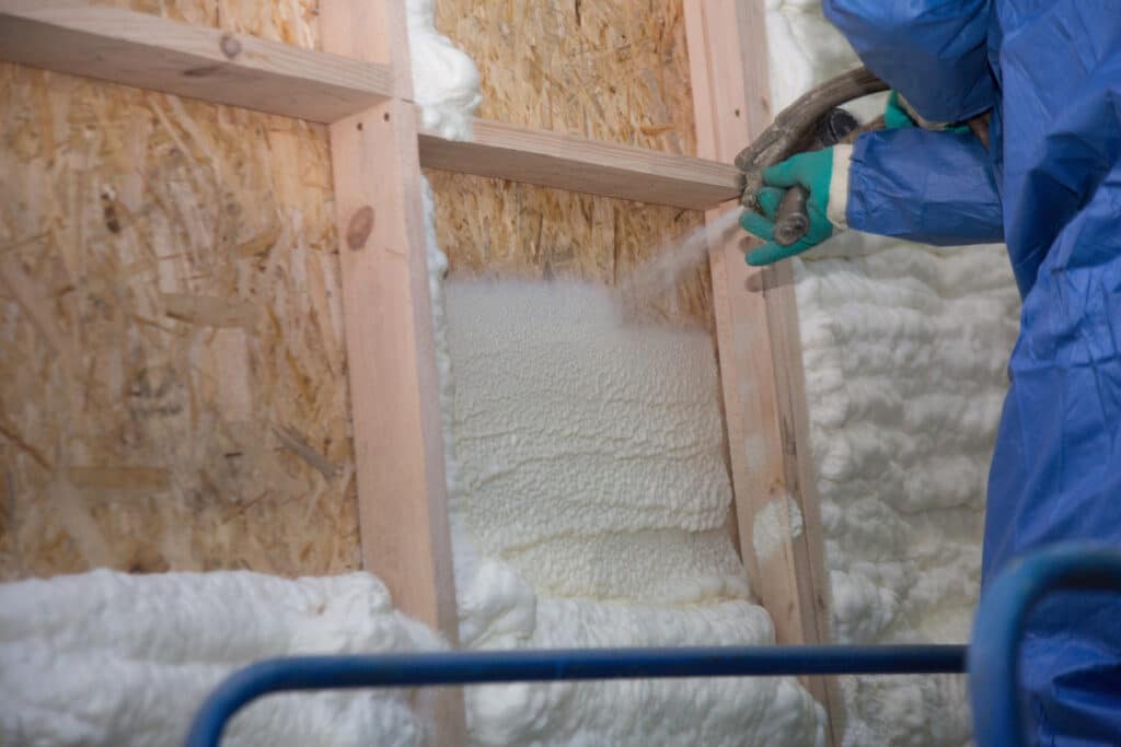 Closed cell spray foam insulation